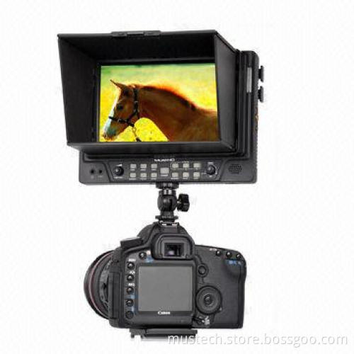 7" 1080P HDMI Input On Camera HD Field Monitor, HDMI In/Out for DSLR Camera Video Shooting